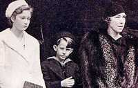 Princess Josephine-Charlotte, Prince Boudewijn, with Queen Mother Elisabeth